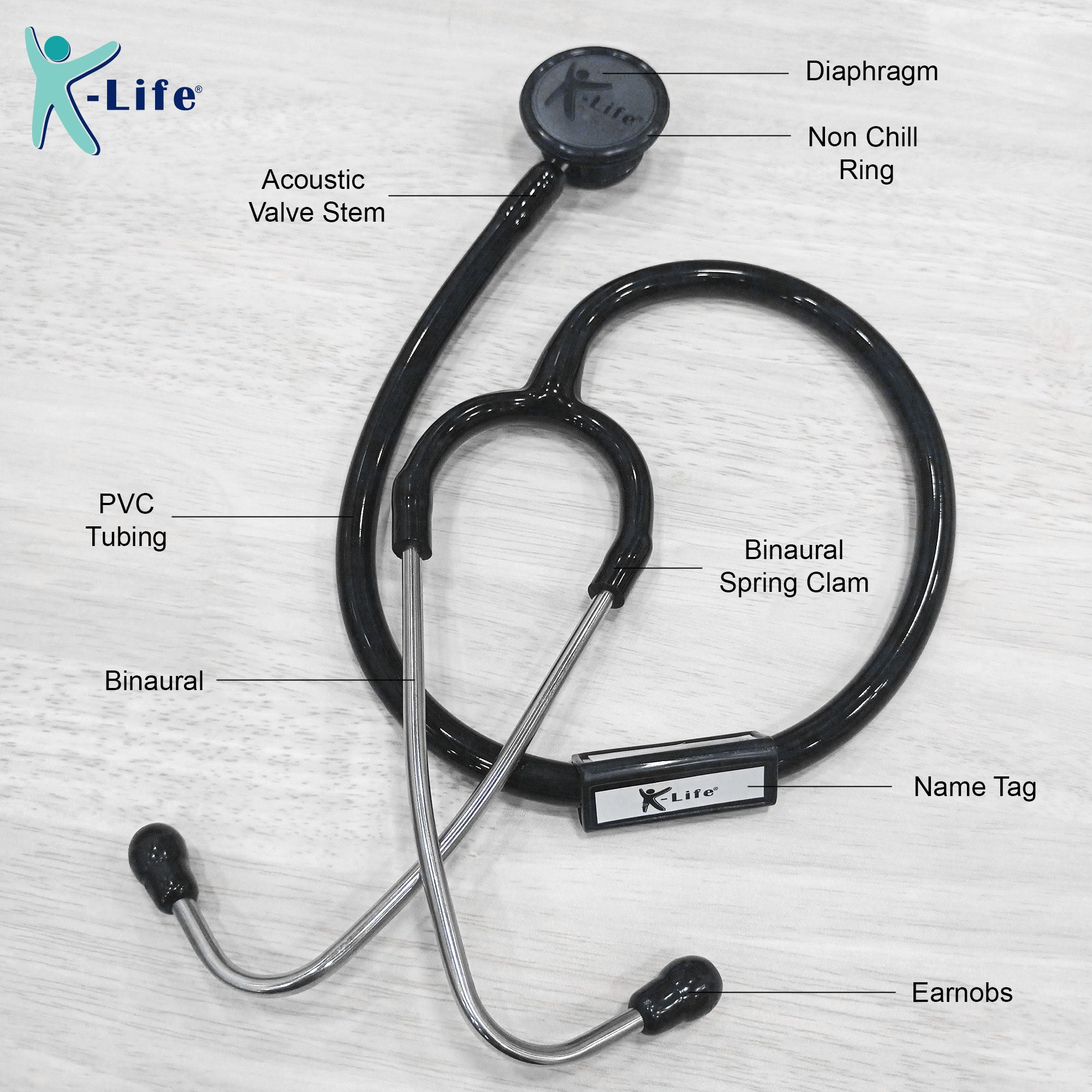 K-life ST-101 Professional Single head Chest Piece for medical students nurses doctors Acoustic Stethoscope