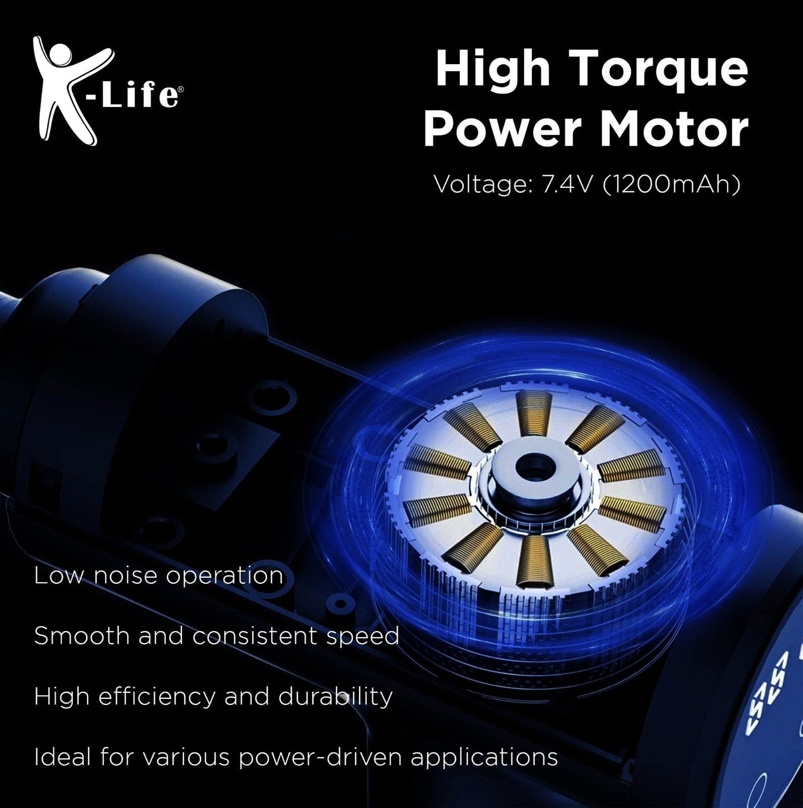 K-life TruRelief handheld Gun Massager Machine for Deep Tissue Muscle Massage Body Relaxation Pain Relief Muscle Relaxation of Neck, Shoulder, Back, Foot with Hot & Cold Therapy