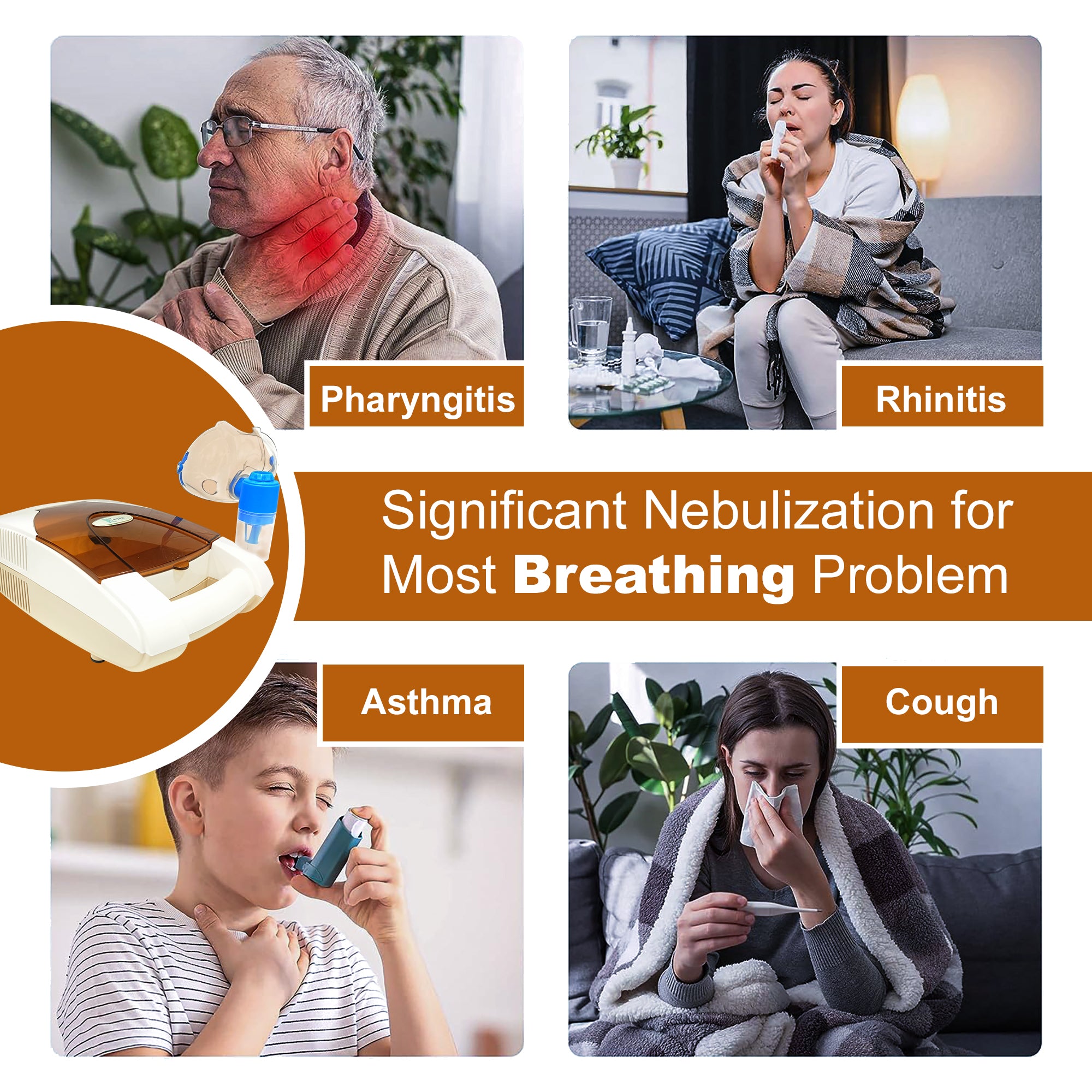 K-life 102B Steam Respiratory Machine Kit For Baby Adults kids Asthma Inhaler Patients Nebulizer (White)