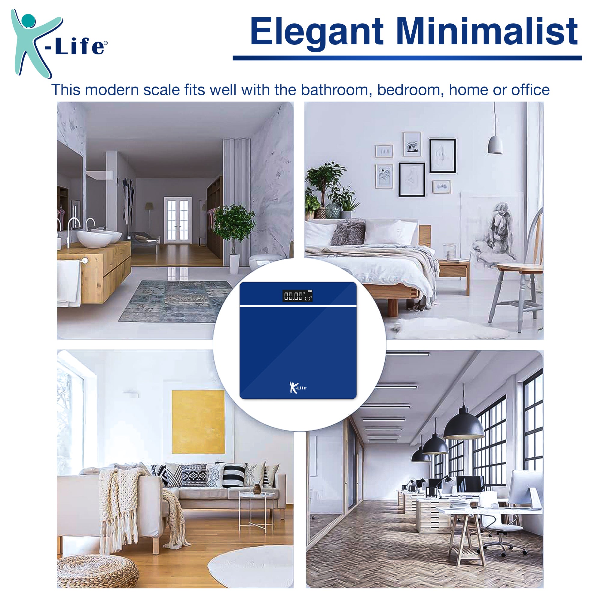 K-life WS-105 Electronic Digital Weight Check machine For Human Body 180kg Capacity Weighing Scale…