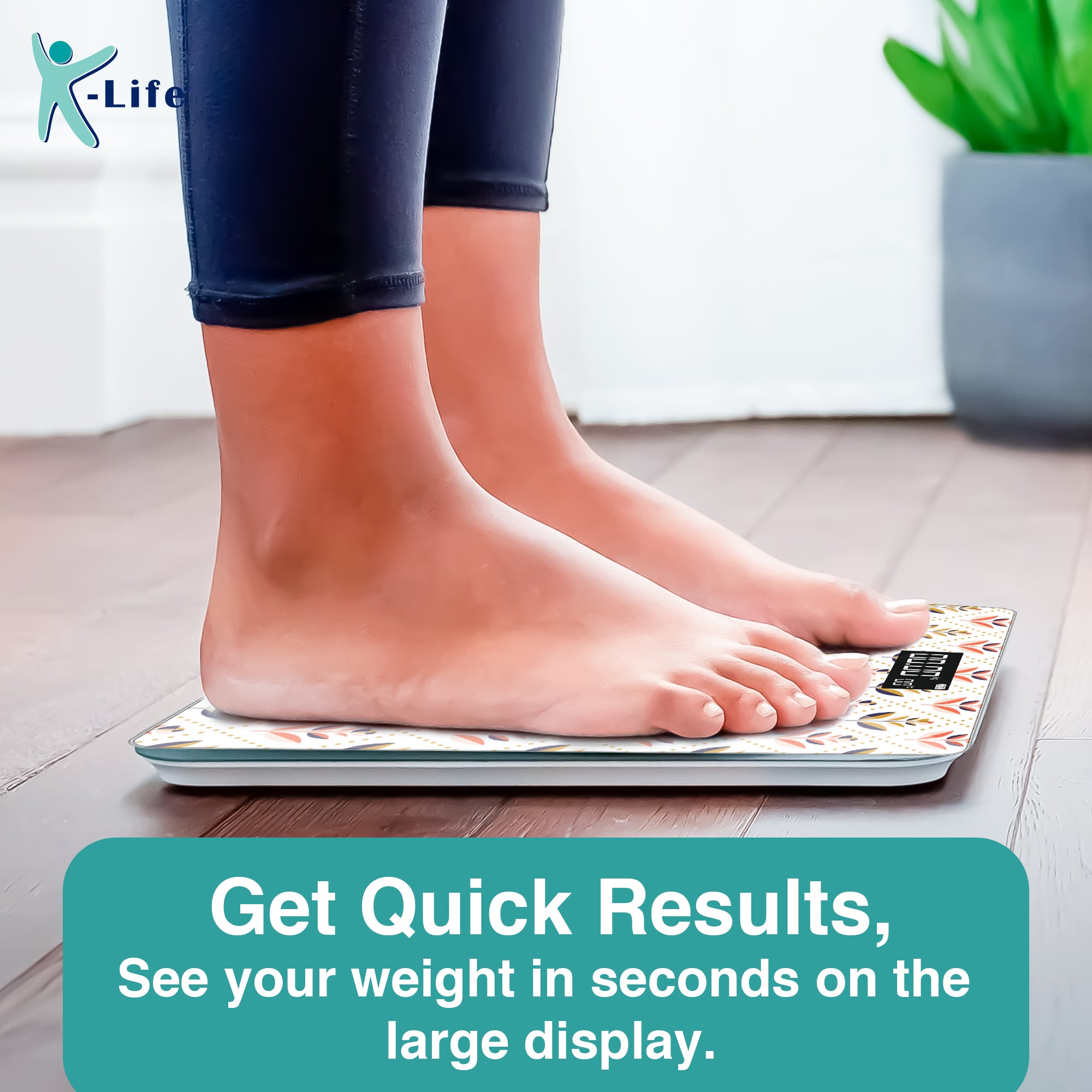 K-life WS-106 Electronic Digital Weight Check machine For Human Body 180kg Capacity Weighing Scale…