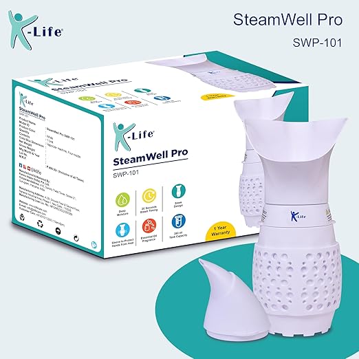K-life Well Pro Steam Inhaler Spa Steamer for Cold Cough & Sinus Facial Vaporizer