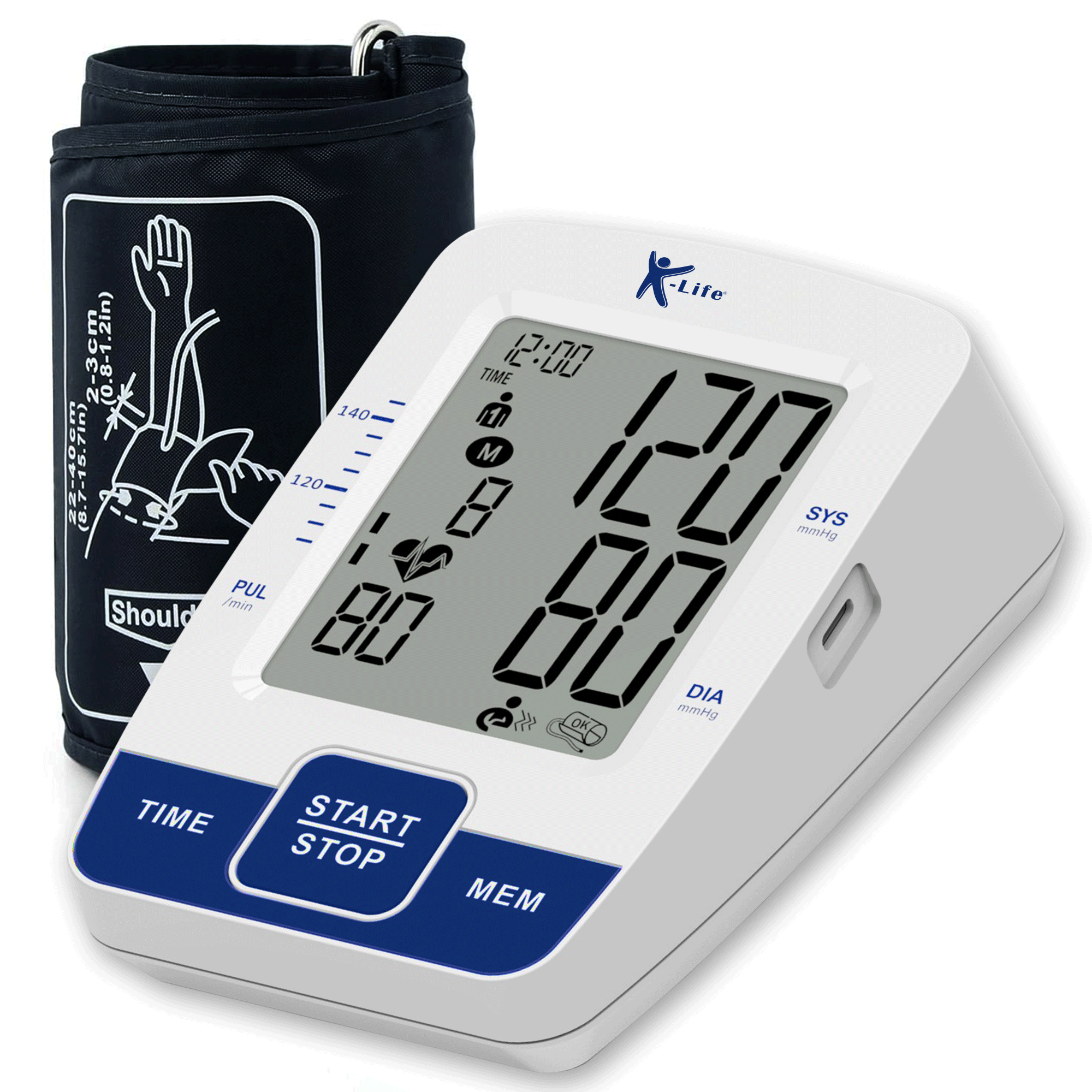 K-Life Model BPM-106 Fully Automatic Digital Electronic Blood Pressure Checking Monitor, BP Moniter - White…