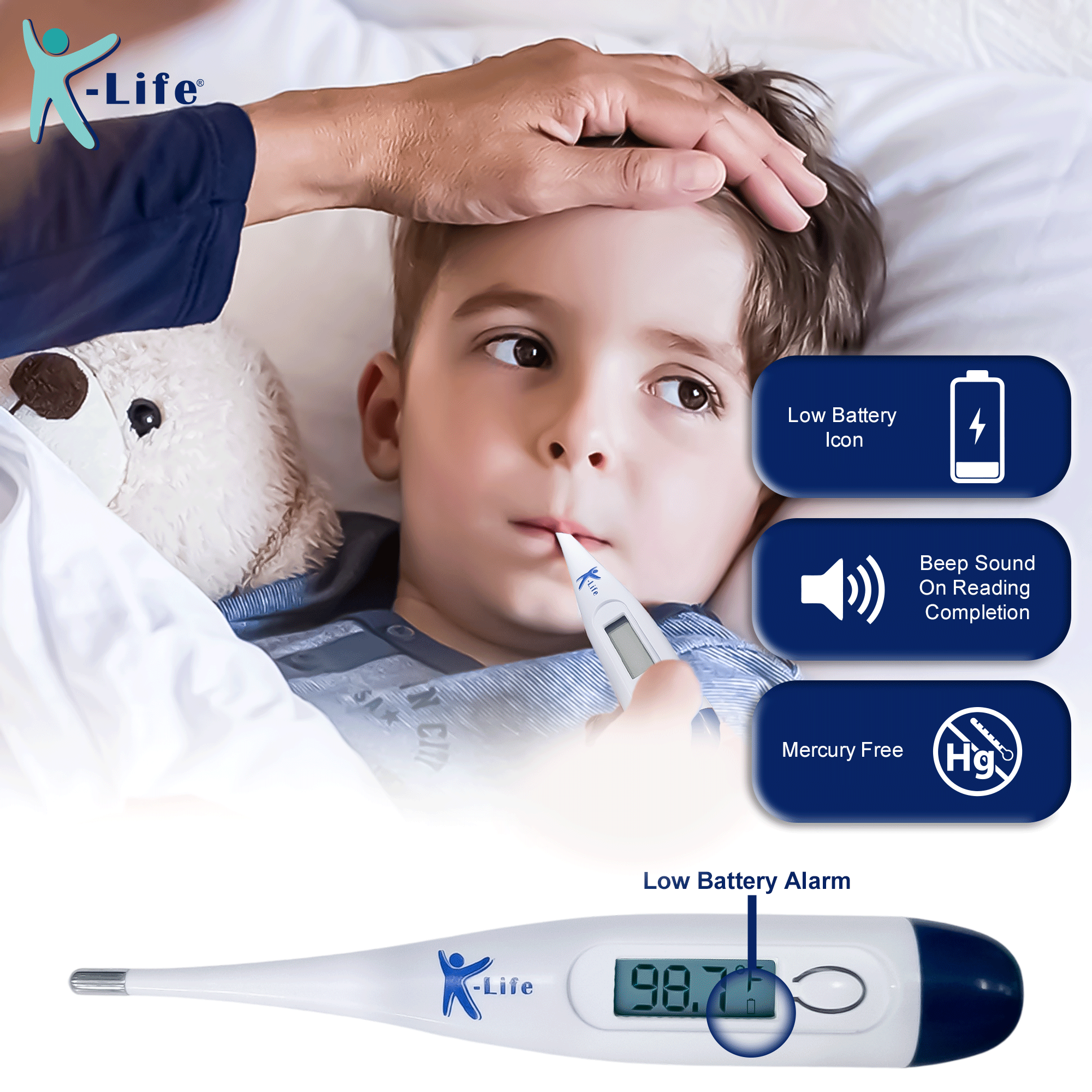 K-life DT-01 Digital Body Fever check Machine for Testing Kids Adults & Babies Temperature Thermometer