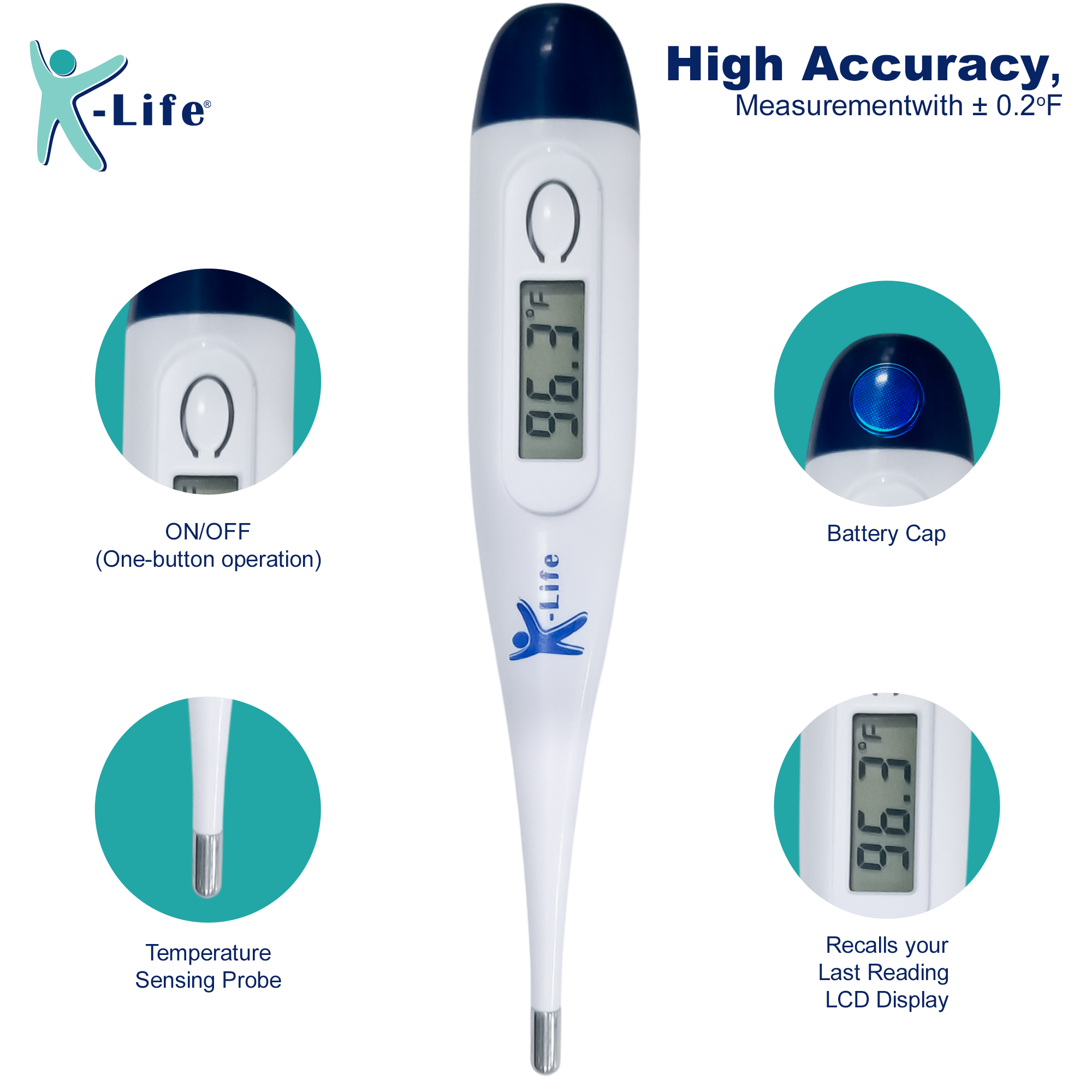 K-life DT-01 Digital Body Fever check Machine for Testing Kids Adults & Babies Temperature Thermometer