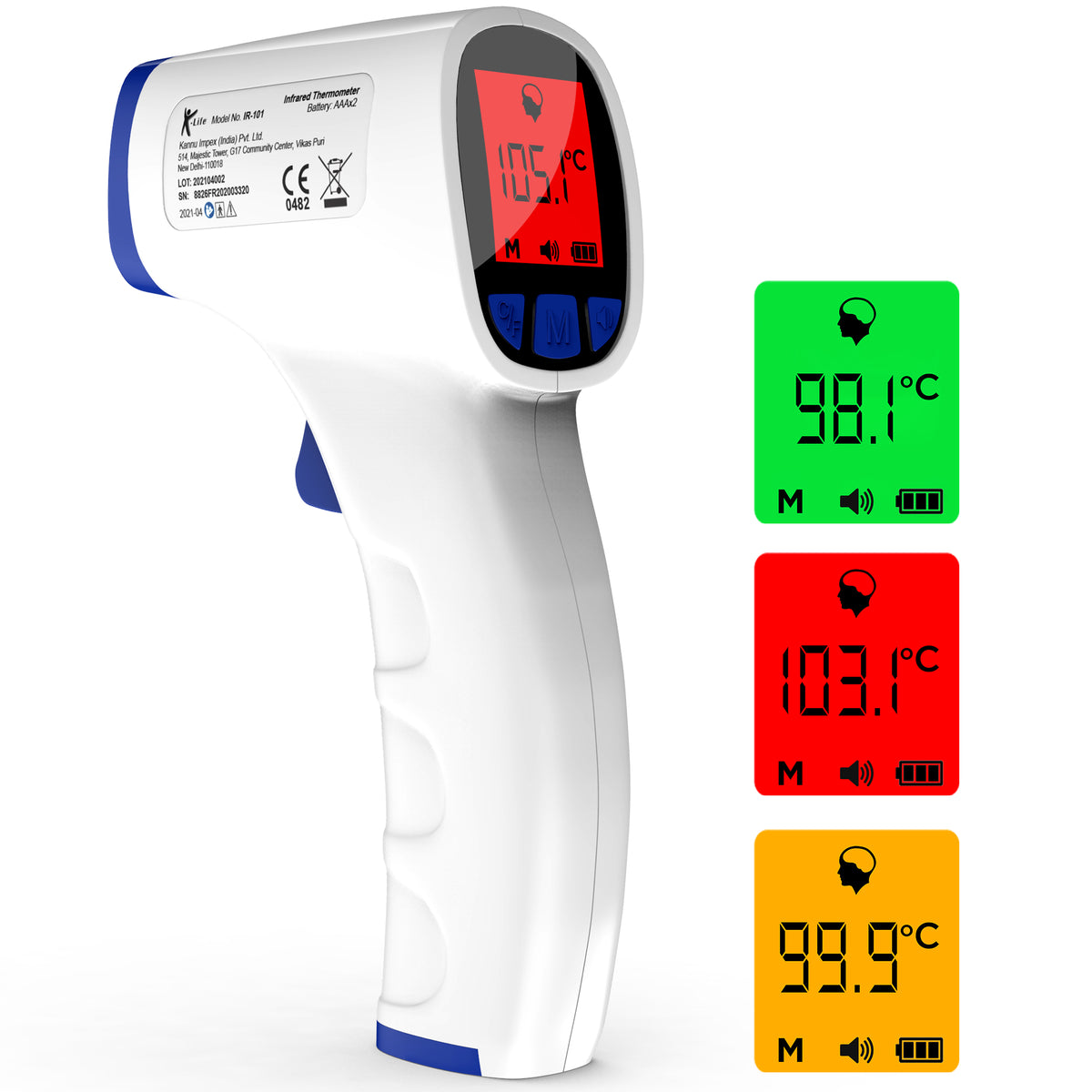 Jumper JPD-FR202 Non-Contact Infrared Thermometer in the USA and India