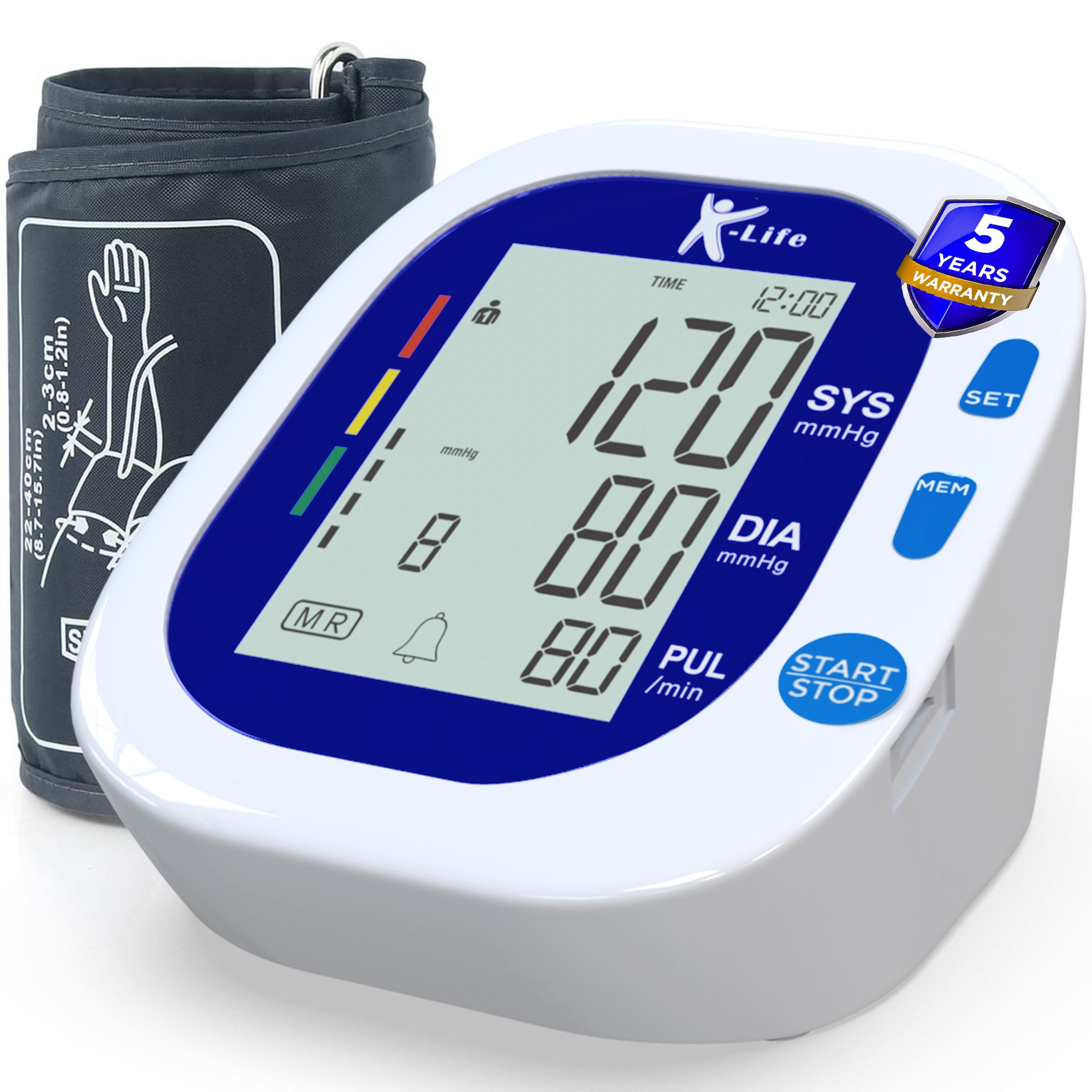 K-Life Model BPM-104 Fully Automatic Digital Electronic Blood Pressure Checking Monitor (white)