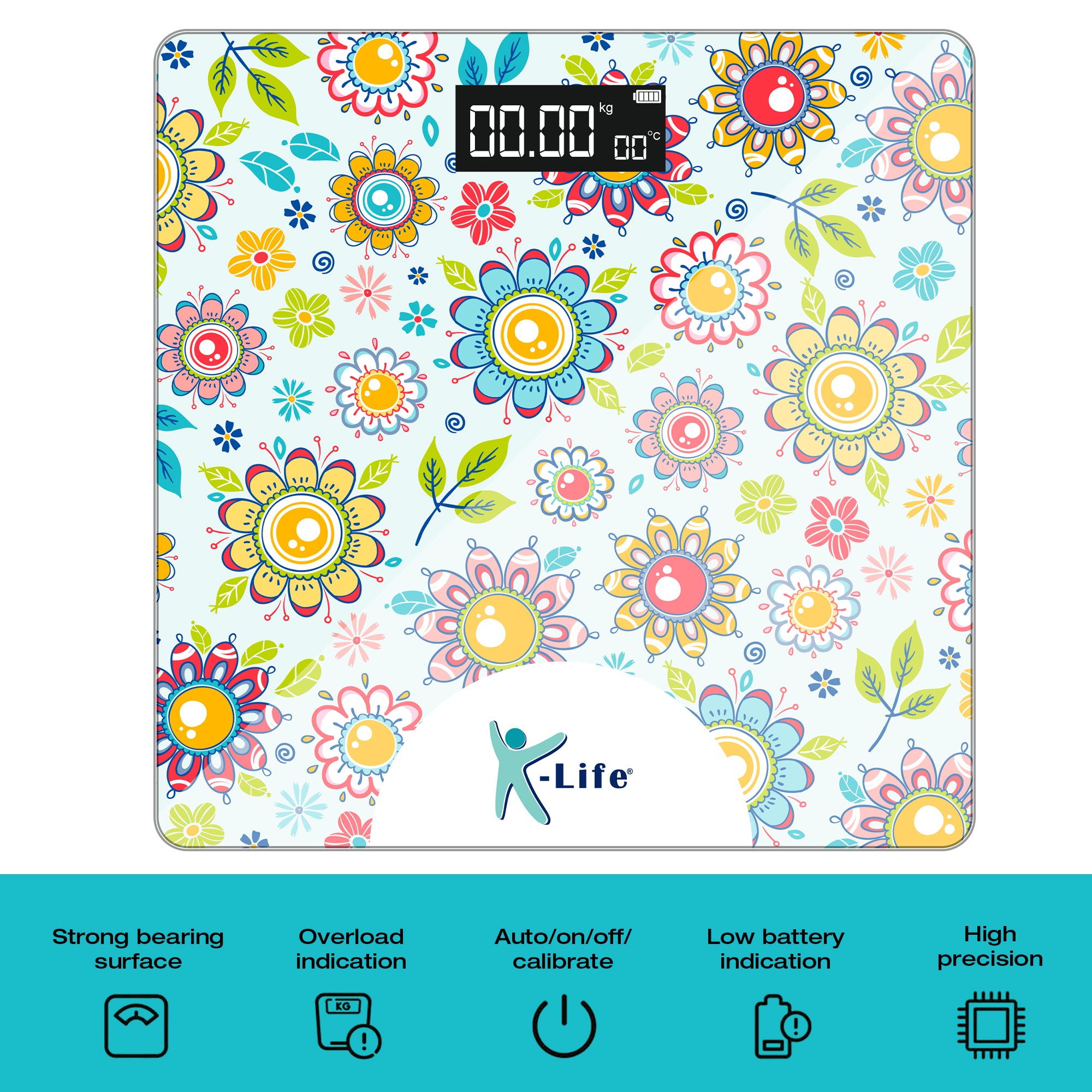 K-life WS-108 Electronic Digital Weight Check machine For Human Body 180kg Capacity Weighing Scale