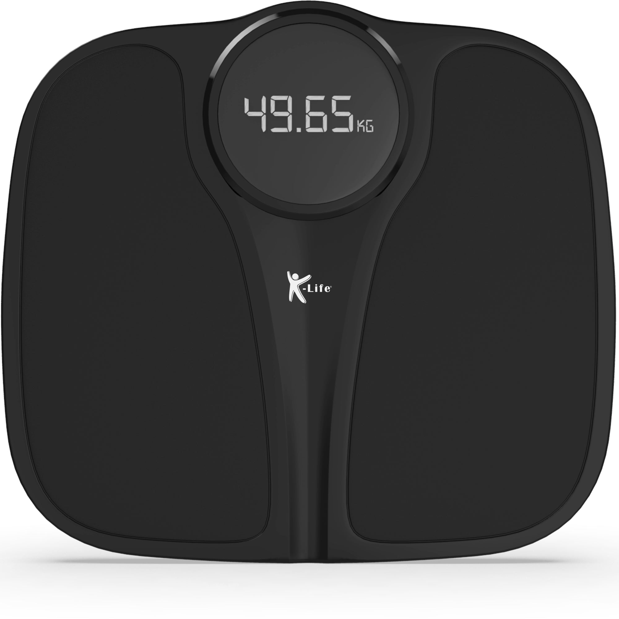 K-Life WS-102 Digital Personal Electronic Body Weight Machine for Human Body 200 kg Capacity Weighing Scale, Black