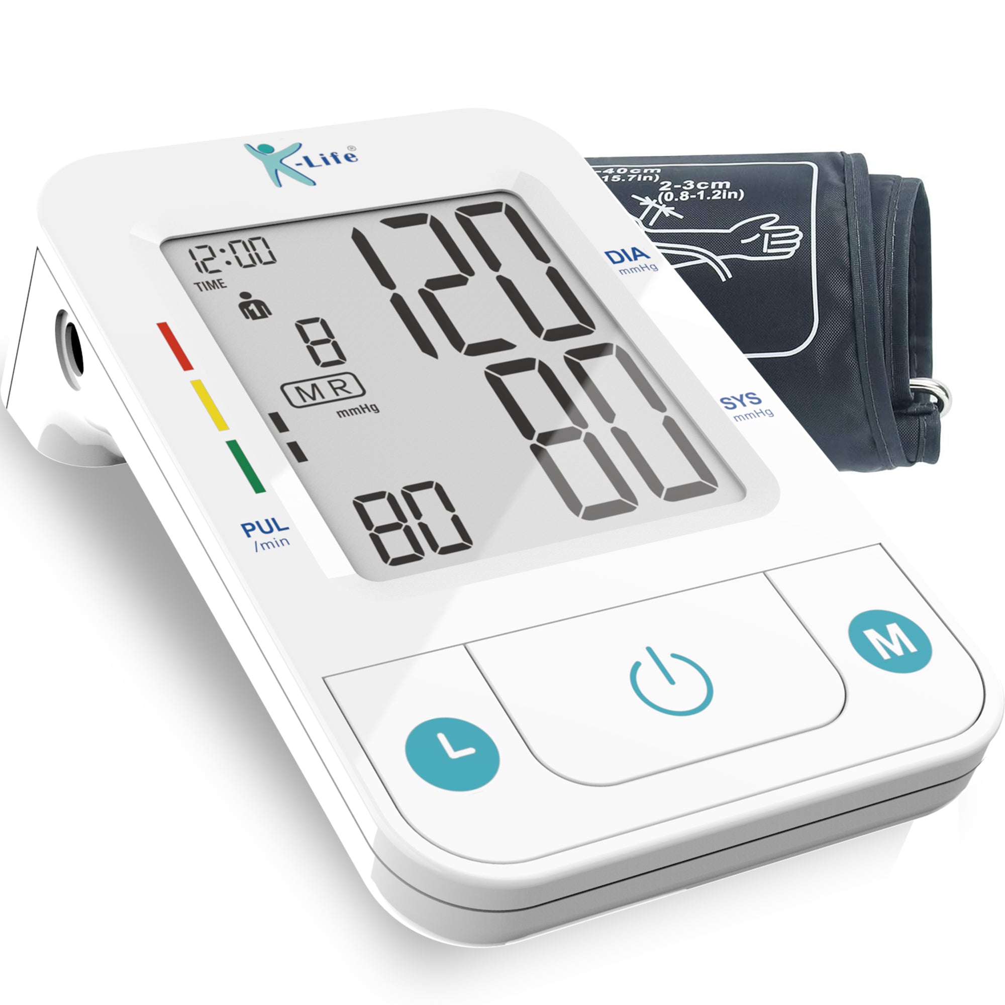 K-Life Model BPM-107 Fully Automatic Digital Electronic Blood Pressure Checking Monitor (white)